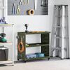 vidaXL Καρότσι εργαλείων με ράφι Λαδί 75 x 35 x 73 εκ. Κρύα χάλυβας