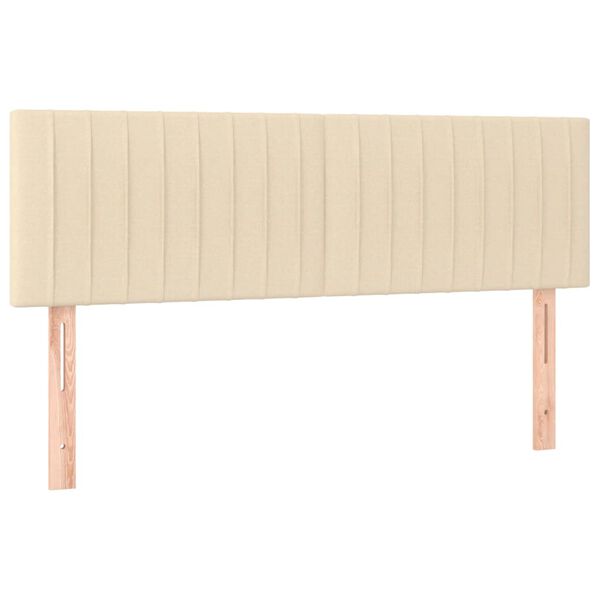 vidaXL Κεφαλάρια Κρεβατιού 2 τεμ. Κρεμ 72x5x78/88 εκ. Υφασμάτινα