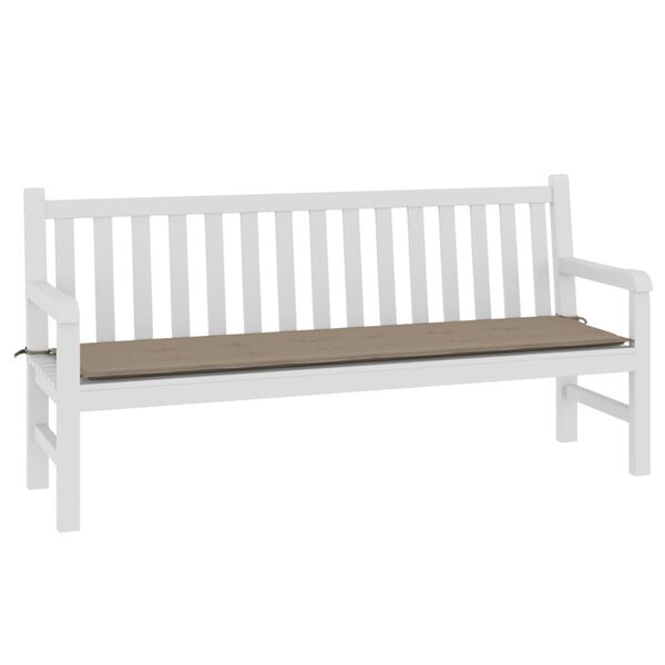 vidaXL Μαξιλάρι Πάγκου Κήπου Taupe 180x50x4 εκ. Ύφασμα Oxford