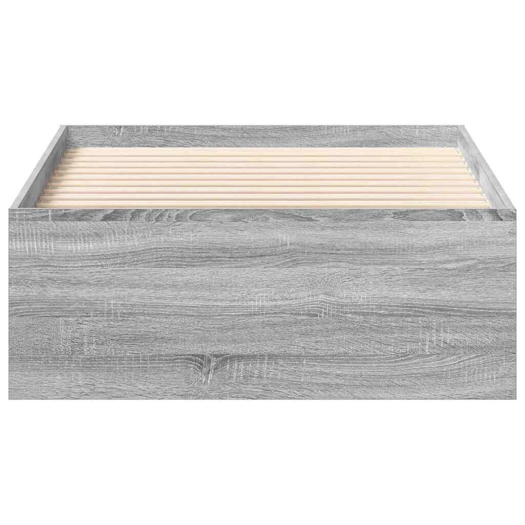 vidaXL Πλαίσιο Κρεβατιού Γκρι Sonoma 90 x 190 εκ.