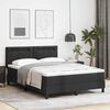 vidaXL Κρεβάτι με Στρώμα με στρώμα Μαύρο 160 x 200 cm Τεχνητό δέρμα