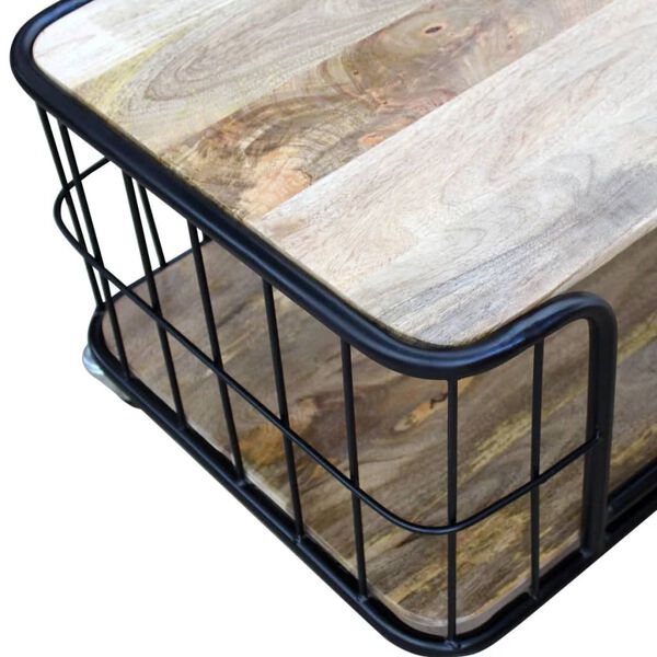 vidaXL Τραπεζάκι Σαλονιού 100 x 50 x 35 εκ. Μασίφ Ξύλο Μάνγκο