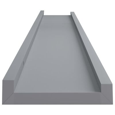 vidaXL Ράφια για Κορνίζες 2 τεμ. Γκρι 80 x 9 x 3 εκ. από MDF