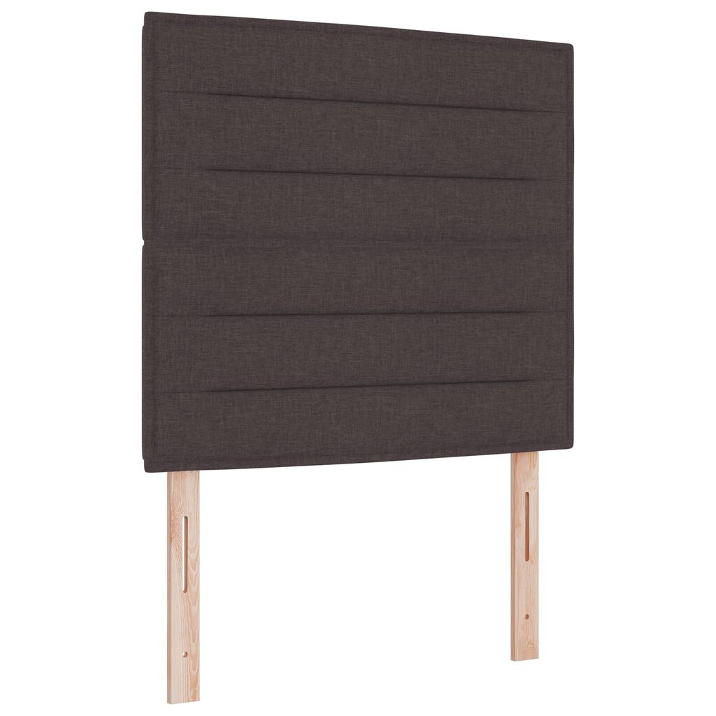 vidaXL Κρεβάτι με Βάση Σκούρο Καφέ 100x200 cm Ύφασμα