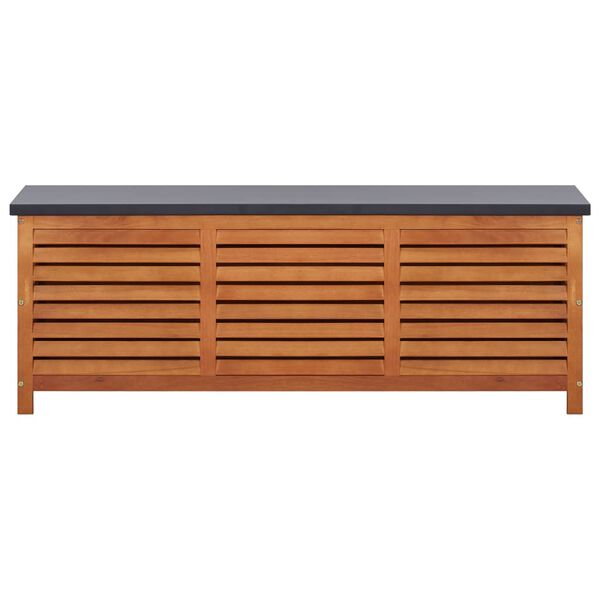 vidaXL Μπαούλο Αποθήκευσης Κήπου 150x50x55 εκ. Μασίφ Ξύλο Ευκαλύπτου