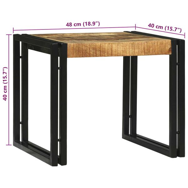 vidaXL Τραπεζάκι σαλονιού 2 pcs Καφέ 48 x 40 x 40 εκ Μασίφ ξύλο μάνγκο
