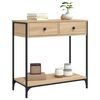 vidaXL Τραπέζι Κονσόλα Sonoma Δρυς 75x34,5x75 εκ. Επεξεργασμένο Ξύλο