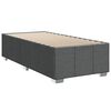 vidaXL Κρεβάτι Boxspring με Στρώμα Σκούρο Γκρι 100x200 εκ. Υφασμάτινο