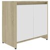 vidaXL Ντουλάπι Νιπτήρα Λευκό/Sonoma Δρυς 60 x 33 x 61 εκ. Μοριοσανίδα