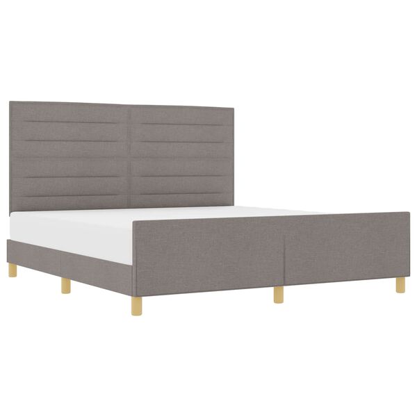 vidaXL &Sigma;&kappa;&epsilon;&lambda;&epsilon;&tau;ό&sigmaf; &Kappa;&rho;&epsilon;&beta;&alpha;&tau;&iota;&omicron;ύ &mu;&epsilon; &kappa;&epsilon;&phi;&alpha;&lambda;ά&rho;&iota; Taupe 180 x 200 cm ύ&phi;&alpha;&sigma;&mu;&alpha;