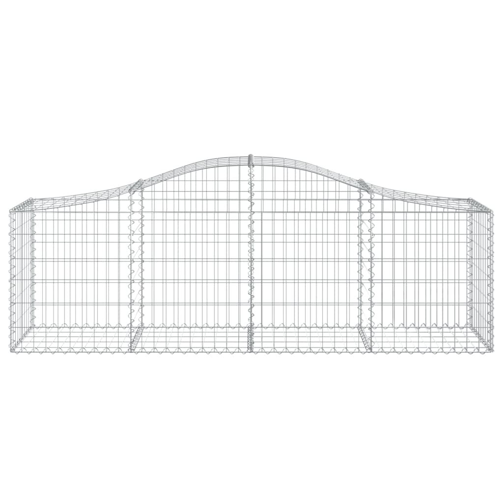 vidaXL Συρματοκιβώτια Τοξωτά 8 τεμ. 200x50x60/80 εκ. Γαλβαν. Ατσάλι