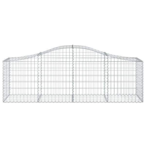 vidaXL Συρματοκιβώτια Τοξωτά 8 τεμ. 200x50x60/80 εκ. Γαλβαν. Ατσάλι