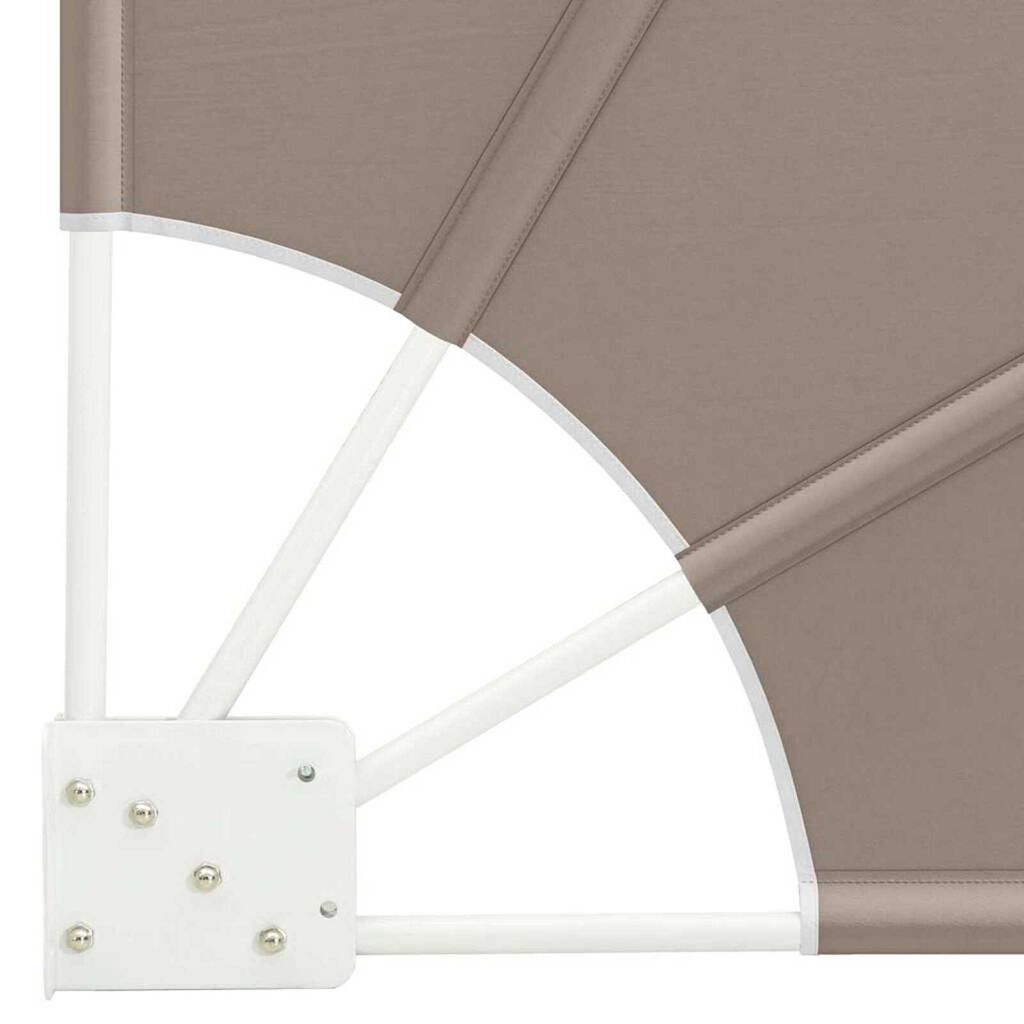 vidaXL Αδιάφανο σκίαστρο μπαλκονιού Taupe 115 x 115 εκ ύφασμα