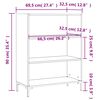 vidaXL Βιβλιοθήκη Μαύρη 69,5 x 32,5 x 90 εκ. από Επεξεργασμένο Ξύλο