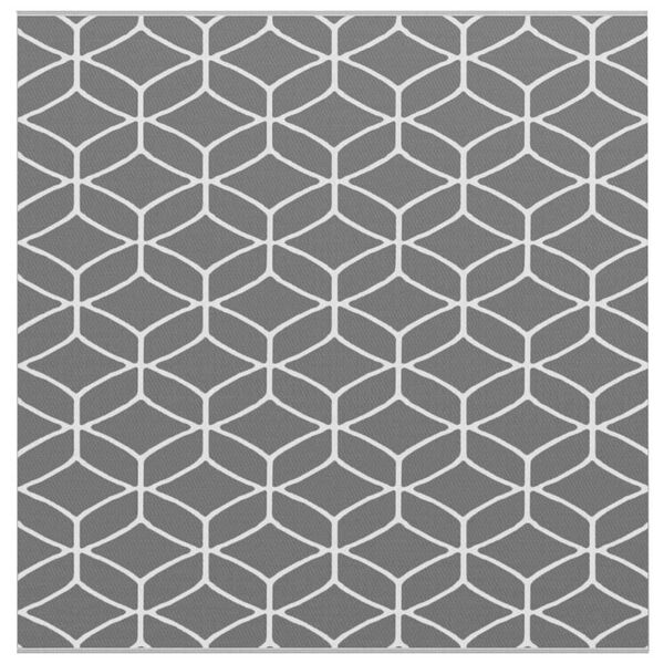vidaXL Χαλί εξωτερικού χώρου ARAKIL Γκρι και Λευκό 300 x 300 cm