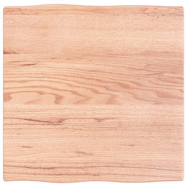 vidaXL Επιφ Τραπεζιού Αν Καφέ 60x60x2εκ. Επ Μασίφ Ξύλο Δρυός Live Edge