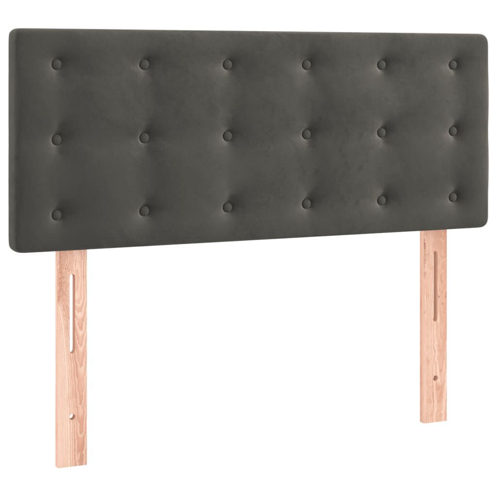 vidaXL Κεφαλάρι Κρεβατιού Σκούρο Γκρι 90x5x78/88 εκ. Βελούδινο