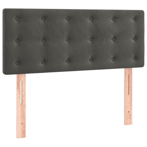 vidaXL Κεφαλάρι Κρεβατιού Σκούρο Γκρι 90x5x78/88 εκ. Βελούδινο