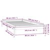 vidaXL Πλαίσιο Κρεβατιού LED Μαύρο 90x190 εκ. Μονό Μασίφ Ξύλο
