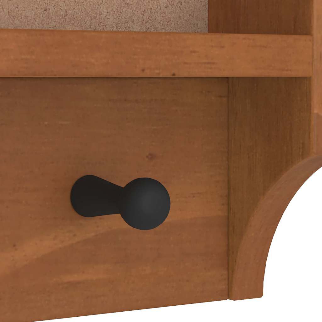 vidaXL Επίτοιχη κρεμάστρα παλτών SANDNES 45x12x35 εκ.Πεύκο μασίφ ξύλο