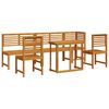 vidaXL Σετ Μπιστρό Κήπου 6 pcs Καφέ Μασίφ ξύλο ακακίας