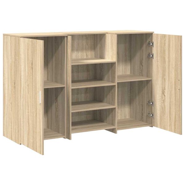 vidaXL Γραφείο υποδοχής Sonoma Δρυς 155x50x103,5εκ. Επεξεργασμένο Ξύλο