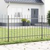 vidaXL Φράχτης Κήπου Γκρι 1.7 x 1.2 m Ατσάλι με Επικάλυψη Πούδρας