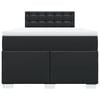 vidaXL Κρεβάτι Boxspring με Στρώμα Μαύρο 120 x 200 εκ. Συνθετικό Δέρμα