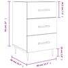 vidaXL Κομοδίνο Καπνιστή Δρυς 40 x 40 x 66 εκ. από Επεξεργασμένο Ξύλο