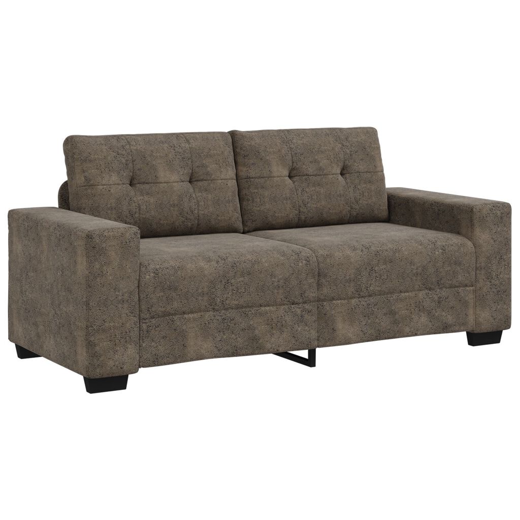 vidaXL Καναπέας Loveseat Σκούρο Γκρι 140 εκ σε Τεχνητό Δέρμα
