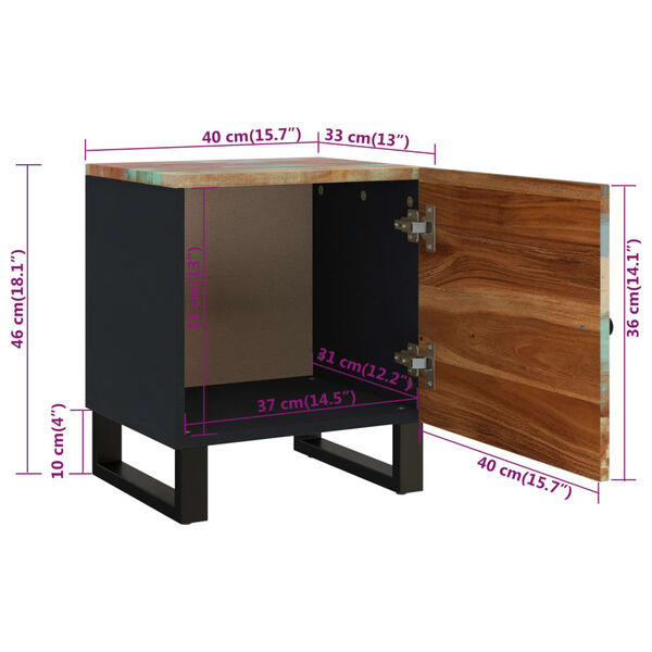 vidaXL Κομοδίνο 40 x 33 x 46 εκ. από Μασίφ Ανακυκλωμένο Ξύλο