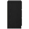 vidaXL Κομοδίνα με 3 συρτάρια 2 τεμάχια Μαύρο 39x35x65 εκ.