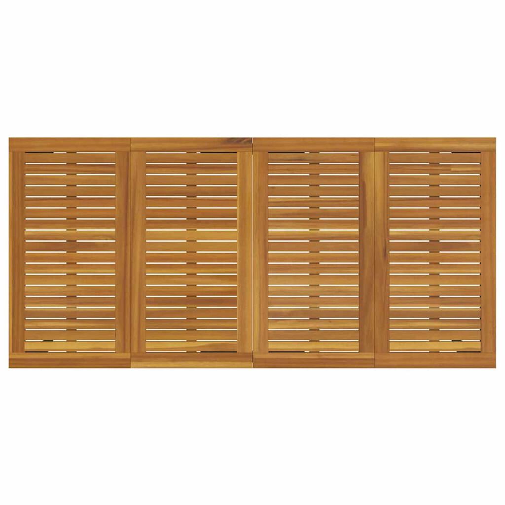 vidaXL Σέτ φαγητού για κήπο 7 pcs Γκρι και Καφέ 200 x 100 x 75 cm