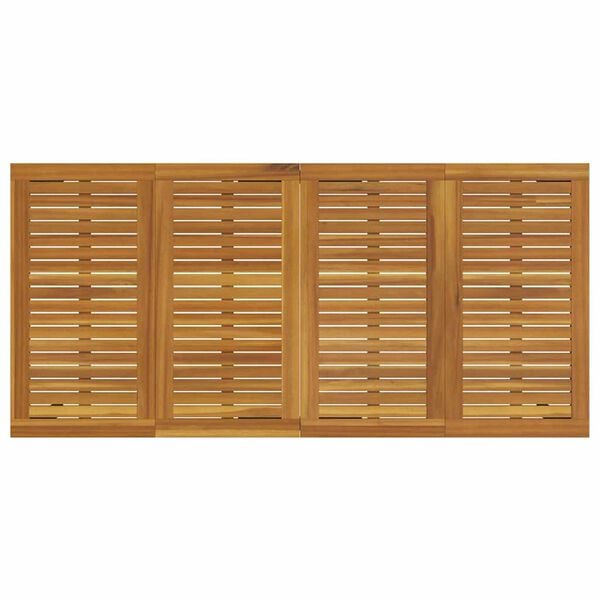 vidaXL Σέτ φαγητού για κήπο 7 pcs Γκρι και Καφέ 200 x 100 x 75 cm