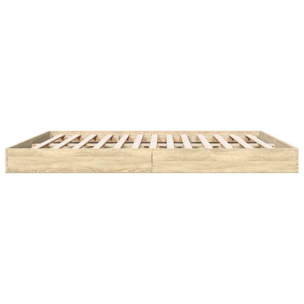 vidaXL Πλαίσιο Κρεβατιού Χωρ. Στρώμα Sonoma Δρυς 200x200 εκ. Επ. Ξύλο