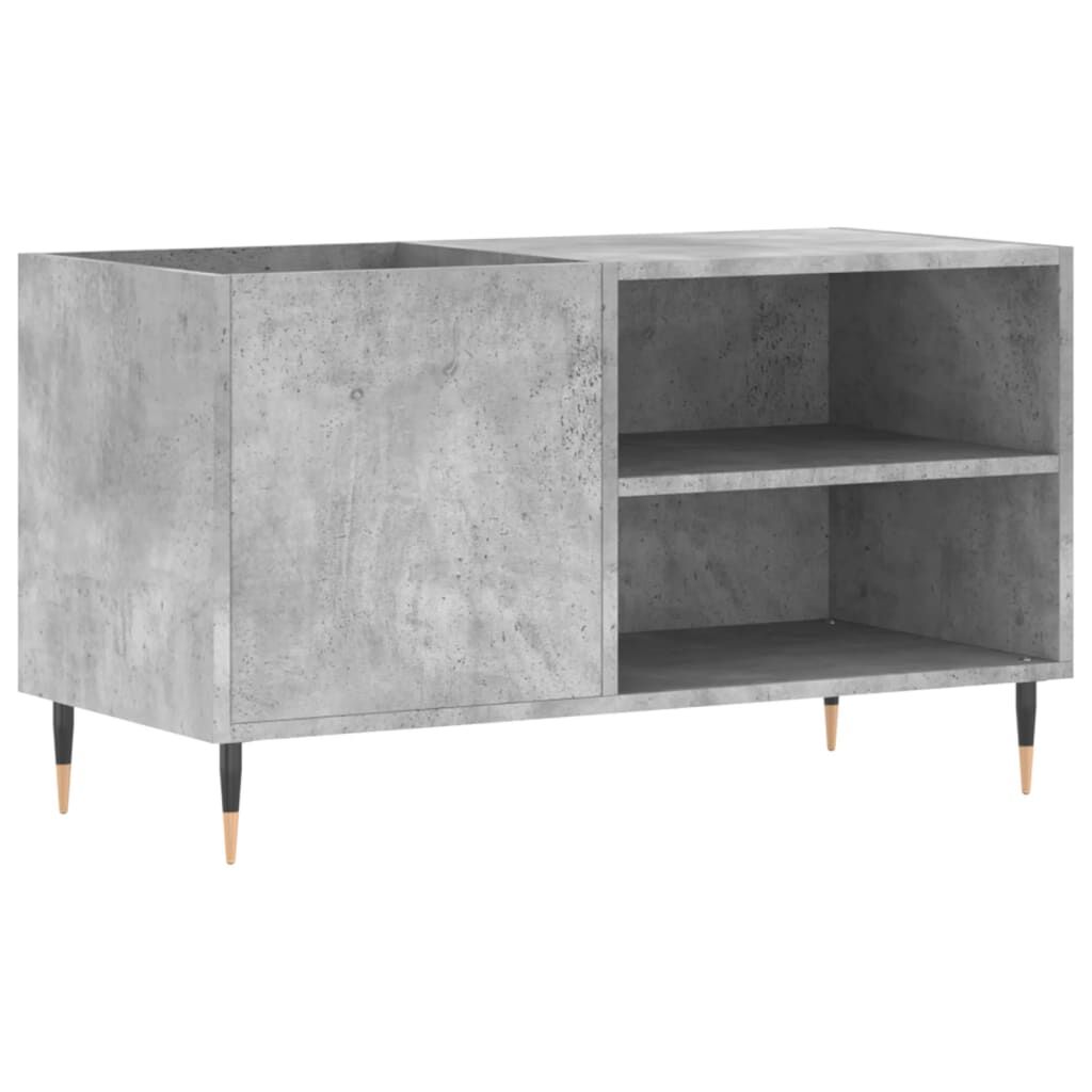 vidaXL Δισκοθήκη Γκρι Σκυροδέματος 85 x 38 x 48 εκ. από Επεξεργ. Ξύλο