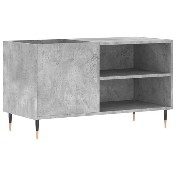 vidaXL Δισκοθήκη Γκρι Σκυροδέματος 85 x 38 x 48 εκ. από Επεξεργ. Ξύλο