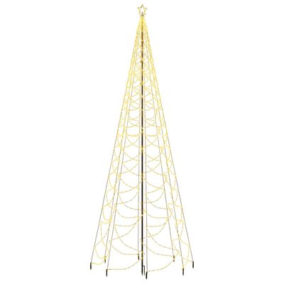 vidaXL Χριστουγεν. Δέντρο Θερμό Λευκό 5 μ. 1400 LED με Μεταλλικό Στύλο