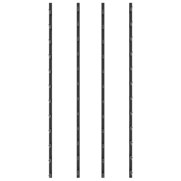 vidaXL Βάσεις Κρασιών Τοίχου 2 τεμ. για 72 Φιάλες Μαύρες Σιδερένιες