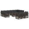 vidaXL &Sigma;&epsilon;&tau; &Kappa;&alpha;&nu;&alpha;&pi;έ &Kappa;ή&pi;&omicron;&upsilon; 14 pcs &Gamma;&kappa;&rho;&iota; &sigma;&upsilon;&nu;&theta;&epsilon;&tau;&iota;&kappa;ό &rho;&alpha;&tau;ά&nu;