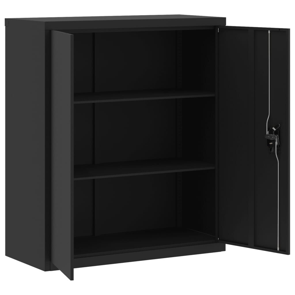 vidaXL Αρχειοθήκη Μαύρη 90 x 40 x 105 εκ. από Ατσάλι