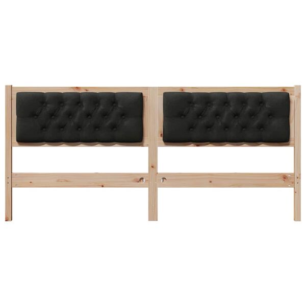 vidaXL Κεφαλάρι Άλλο Καφέ και μαύρο 180 cm Μασίφ ξύλο πεύκου