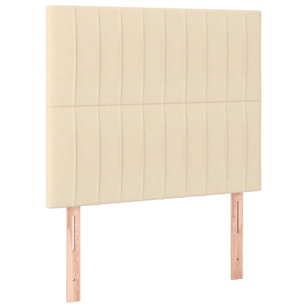 vidaXL Κρεβάτι Boxspring με Στρώμα Κρεμ 100 x 200 εκ. Υφασμάτινο