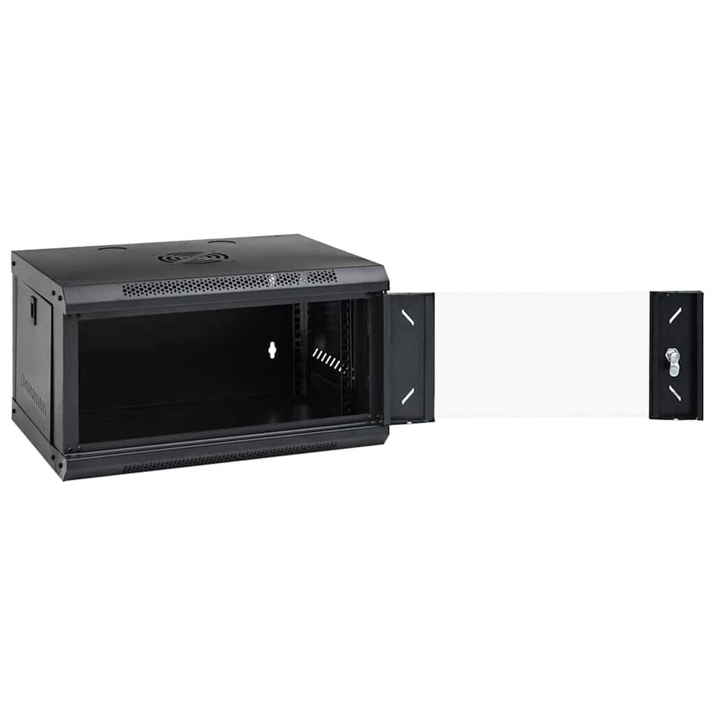 vidaXL Ντουλάπα δικτύου με αποθήκευση Μαύρο 53 x 45 x 30 εκ Ατσάλι