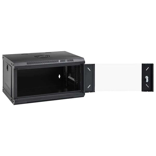 vidaXL Ντουλάπα δικτύου με αποθήκευση Μαύρο 53 x 45 x 30 εκ Ατσάλι