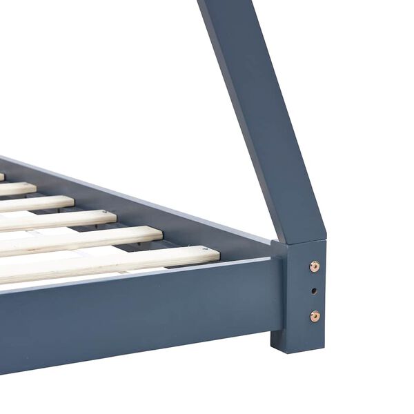 vidaXL Πλαίσιο Κρεβατιού Παιδικό Γκρι 90x200 εκ. από Μασίφ Ξύλο Πεύκου