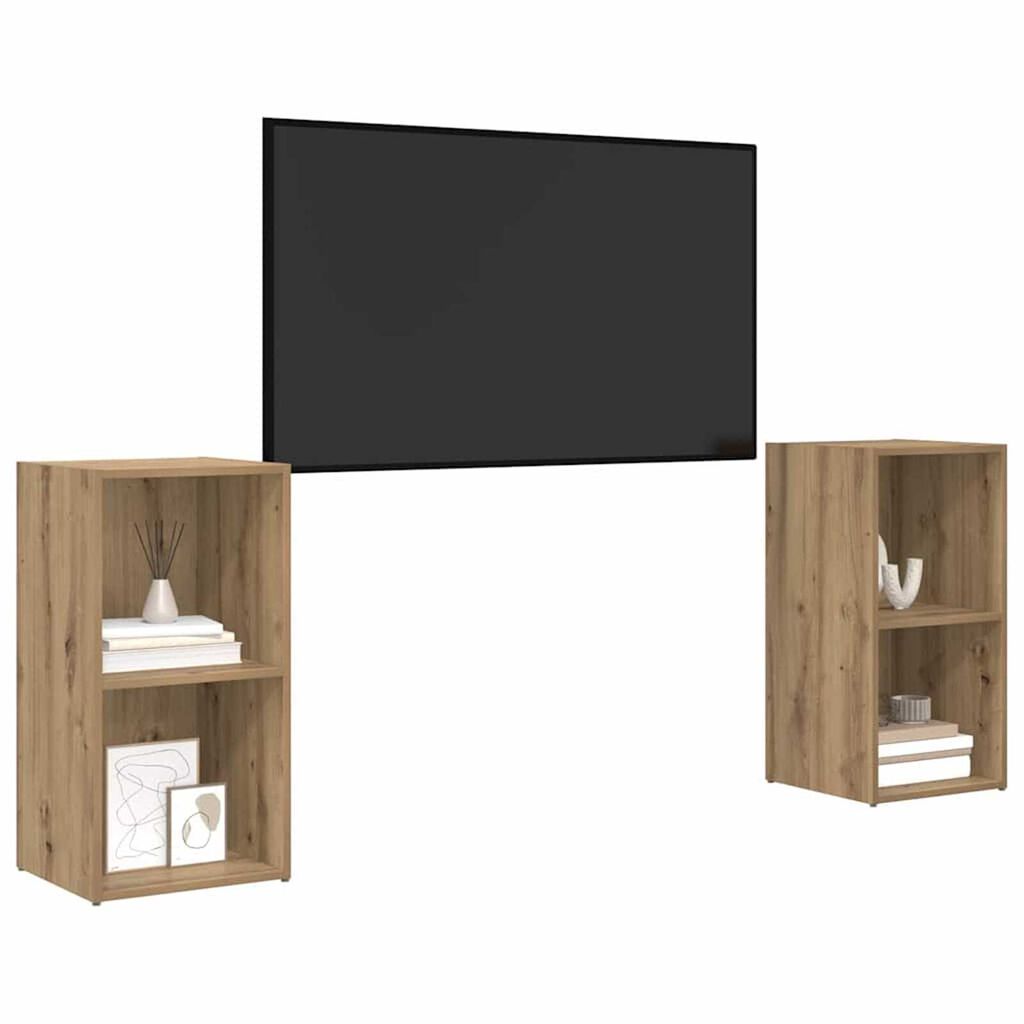 vidaXL Σετ επίπλου τηλεόρασης 2 pcs artisan δρυς 72 x 35 x 36.5 cm
