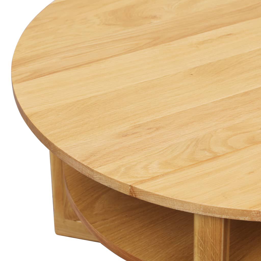 vidaXL Τραπεζάκι Σαλονιού 75 x 40 εκ. από Μασίφ Ξύλο Δρυός