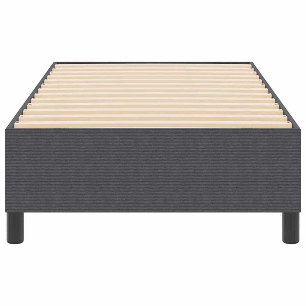 vidaXL Κρεβάτι με ελατήρια Σκούρο γκρι 90 x 200 cm Βελούδο