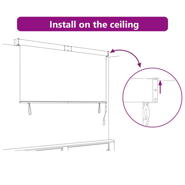 vidaXL Εξωτερικό ρολό Ριγέ Κίτρινο και μπλε 220 x 250 cm ύφασμα